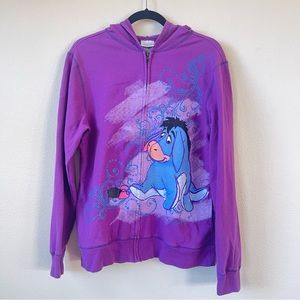 Disney Eeyore Purple Hoodie Medium